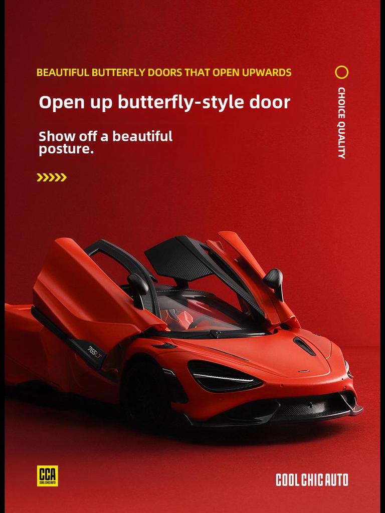 1:24 McLaren 765LT Alloy Model Car – Trendy Collectible Ornament, Popular On Douyin