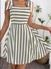 2026 Spring/Summer Women's Striped Tie-Shoulder Camisole Dress