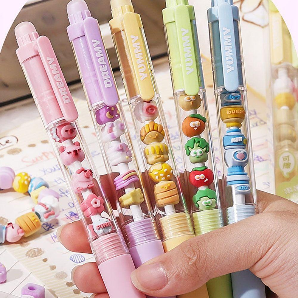 Student Pen Panda Cherry Blossom String Pen Writing Stationery Decompression Pen Press Gel Pen