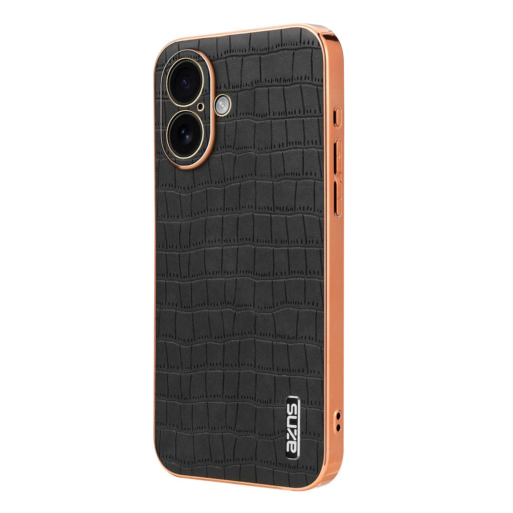 AZNS For iPhone 17 Case Electroplating Crocodile Texture PU+TPU Phone Cover