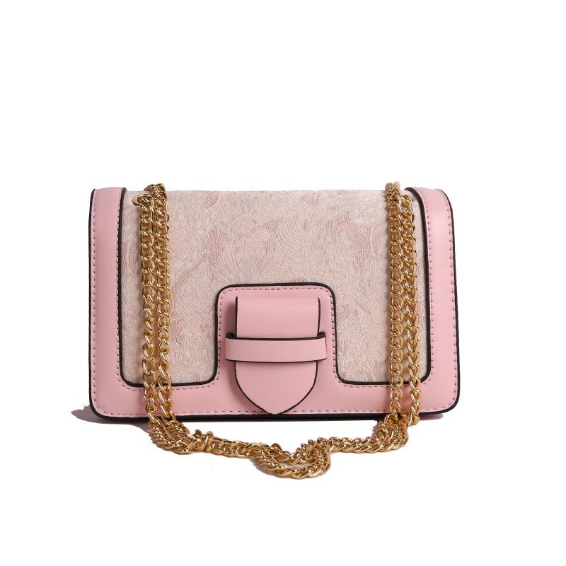 Foreign trade women's bag 2025 new literary and artistic national style embroidery thread shoulder bag fashionable retro messenger chain small square
