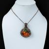 Multi Copper Turquoise Gemstone Pure Copper Wire Wrapped Handmade Pendant Jewelry For Gift