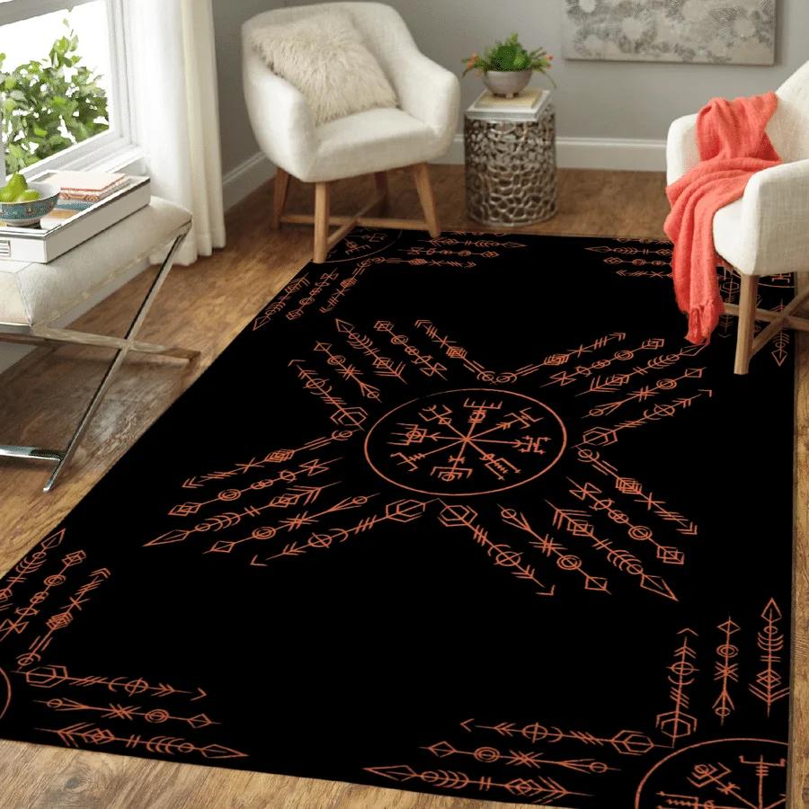 3D Viking Pattern Carpet Area Rugs Graphic Square Anti-slip Large Carpets Living Room Home Decoration Children Bedroom Carpet