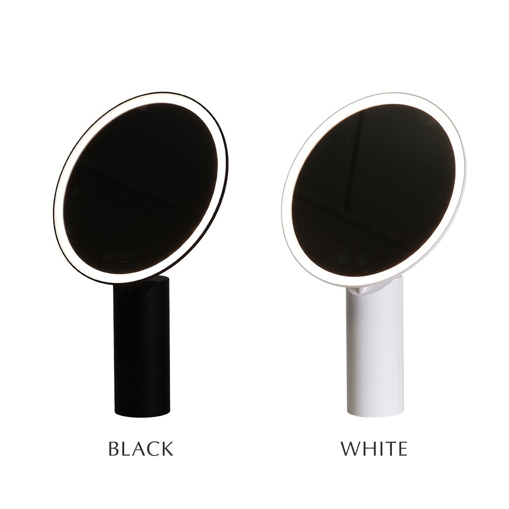 rechargeable MOONLIGHT MIRROR featuring three light adjustable and stepless Cordless, (WHITE) #25711, modes, angle, brightness.