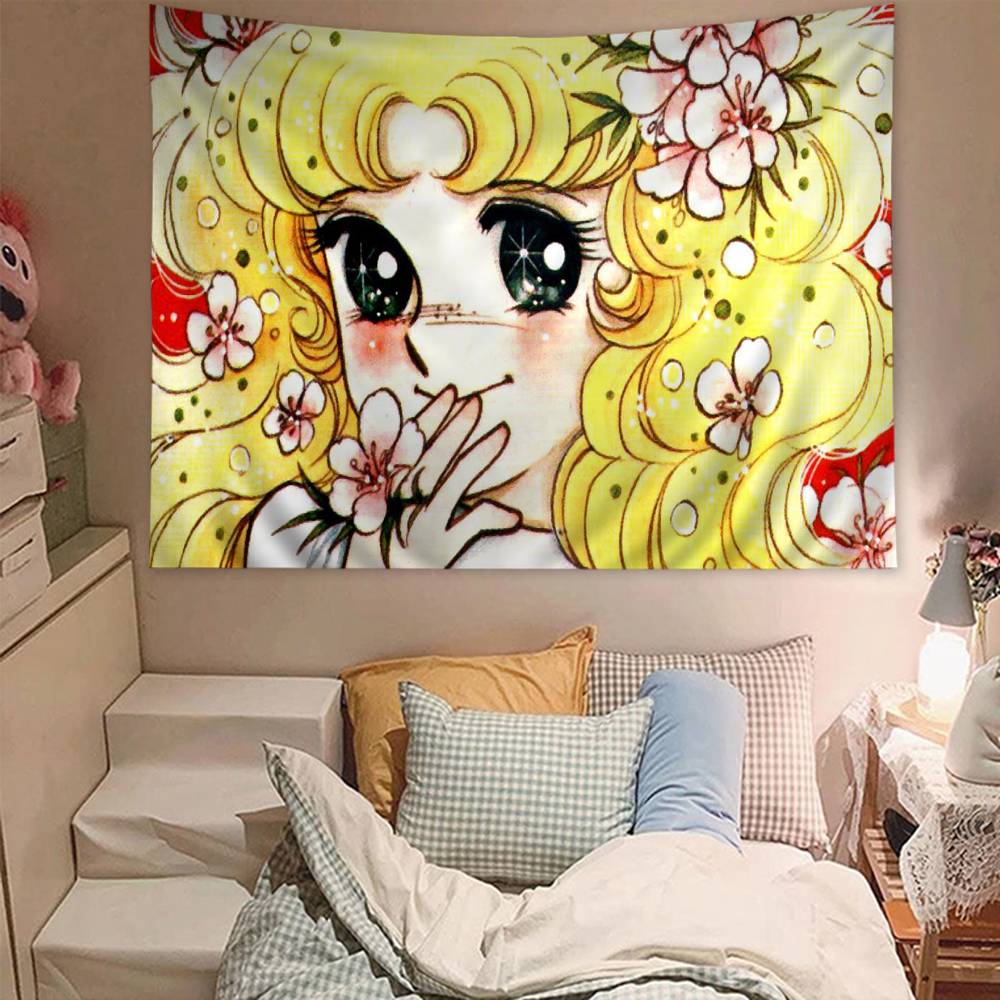 Japanese CCandy Candy Hanging Bohemian Tapestry Cheap Hippie Wall Hanging Wall Tapestries Mandala Wall Hanging Home Decor