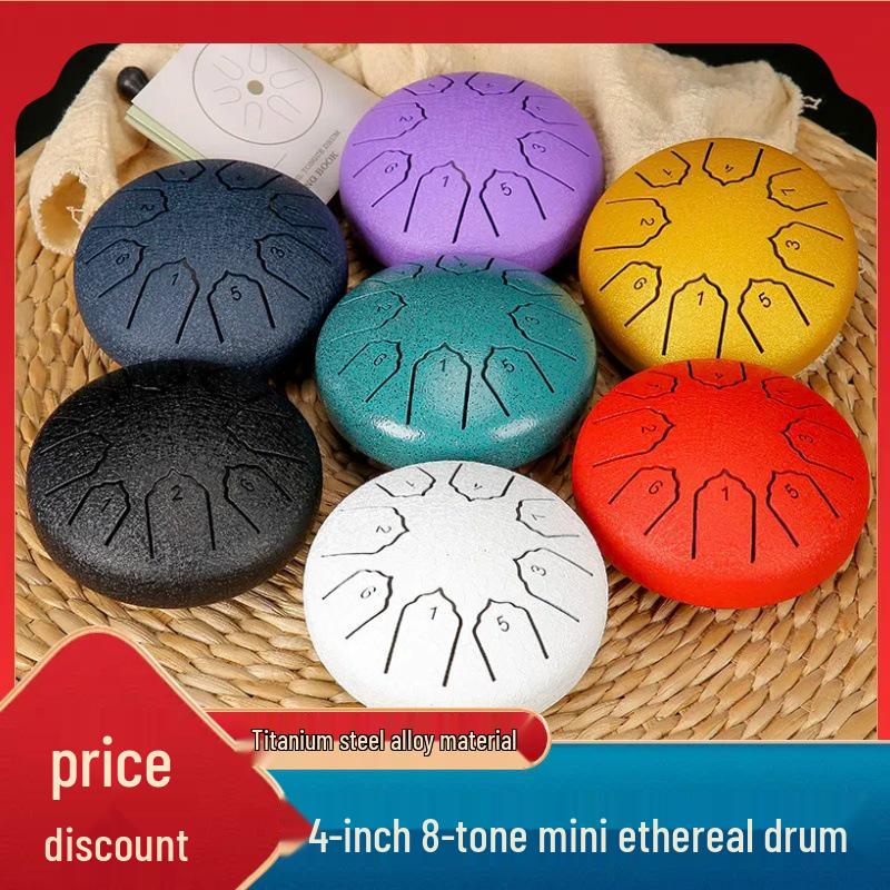 4-Inch 8-Tone Mini Steel Tongue Drum: Children's Portable Percussion Instrument