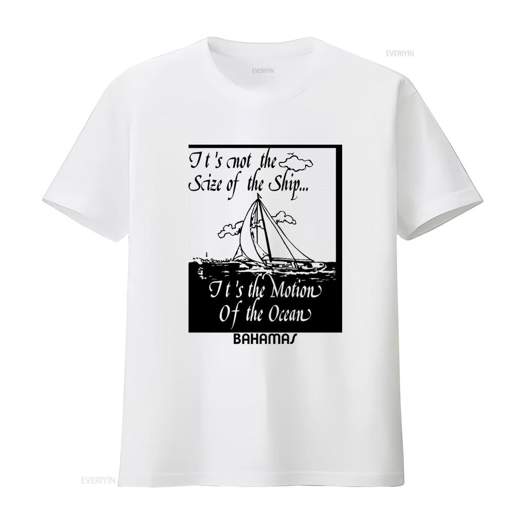 Vintage Its Not The Size Of Ship T Shirt Motion Ocean Large Print vintage Washed Comfortable fashion Soft Unisex Stylish
