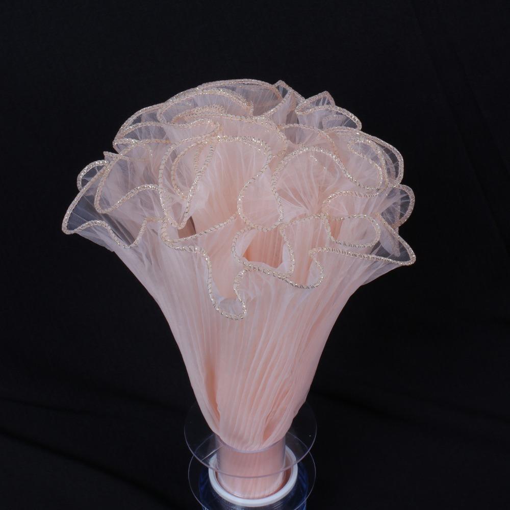 Pearl Lace Flower Wrapping Cloth Handmade Bouquet Florist Gift Packaging Paper 28cmx4Yards Wave Yarn Flower Bouquet Wrapping
