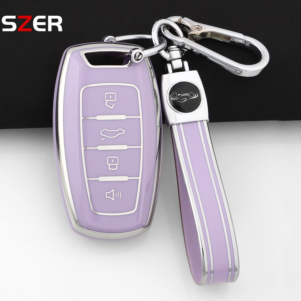 Fashion Tpu Car Key Case Cover For Great Wall Haval Jolion  H6 H7 H4 H9 F5 F7 F7X F7H H2S Gmw Dargo Protected Shell Keychain