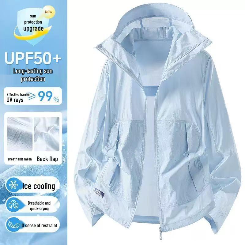 Men's Ice Silk UPF50+ Anti-UV Summer Sun Protection Jacket - Custom Logo Available.