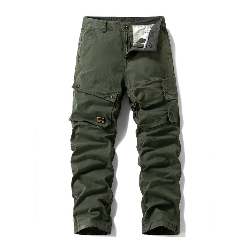 Men's Multi-Pocket Cargo Pants, Export Surplus, Autumn/Winter Thickened American-Style Casual Fashion Trendy Straight-Leg Trousers