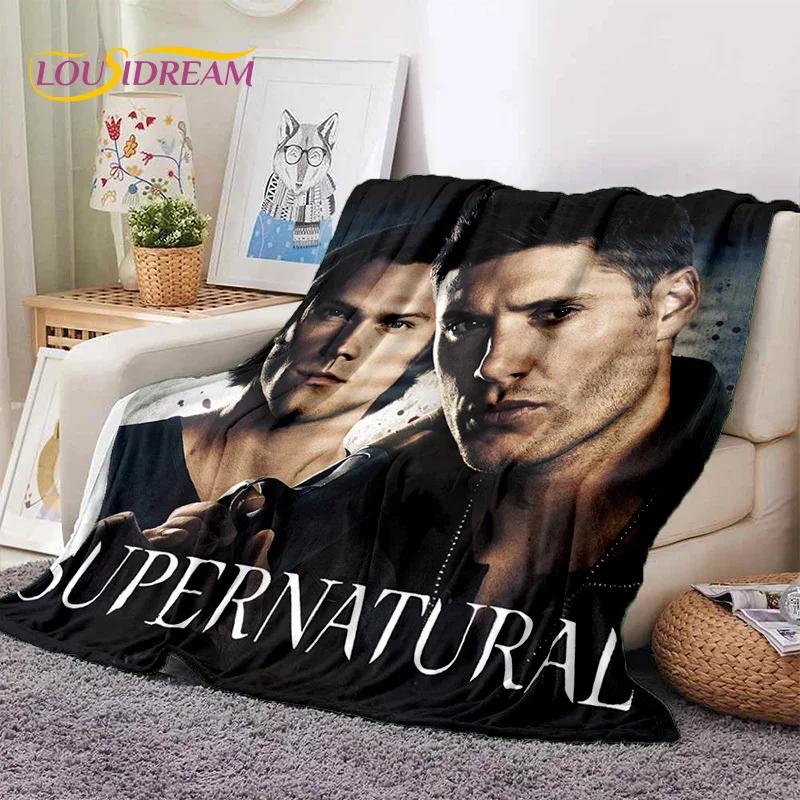3D Latest Supernatural Dean Sam Soft Flannel Blankets,Throw Blanket Comfortable Blanket for Picnic Beds Sofa Home Bedroom Gift