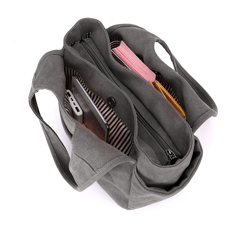 Canvas Damen-Henkeltasche große Kapazität Damen-Umhängetasche Vintage Damen-Pendeltaschen