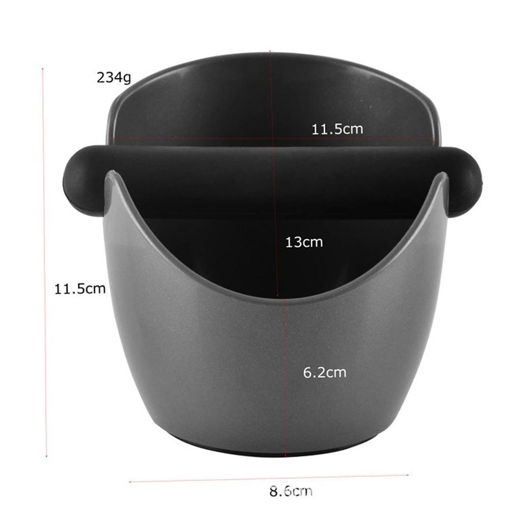 Coffee Knock Box Black Anti Slip Coffee Grind Dump Bin With Detachable Knock Bar Residue Box Coffee Tools Cafe Accessories