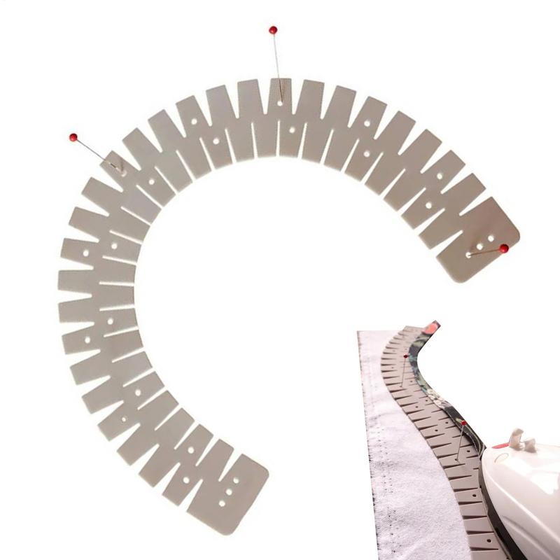 Silicone Hemmer Hot Hem Ruler Flexible Silicone Curve Scale Hemming Tool Flexible Silicone Curve Scale for Padding Sewing Cloth CN
