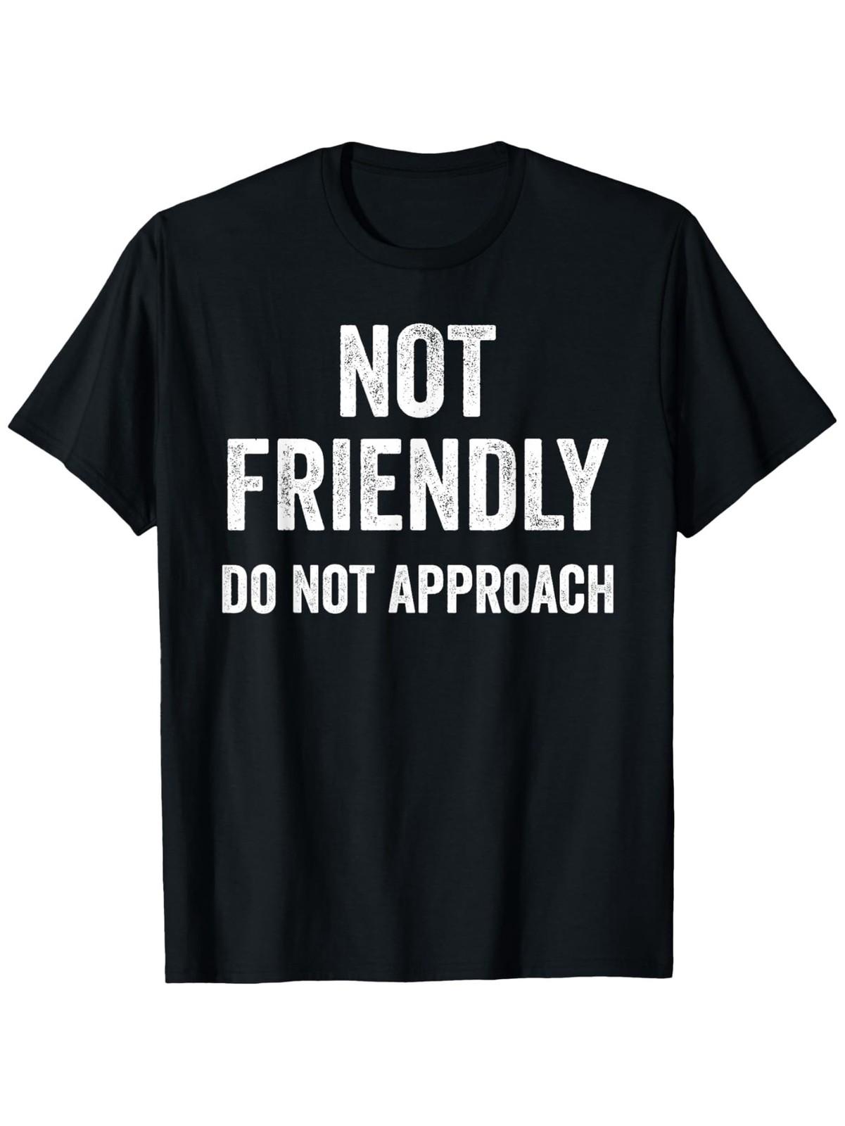 Do Not Approach Hazard Icon Present T-Shirt with Warning Sign Print S разноцветный