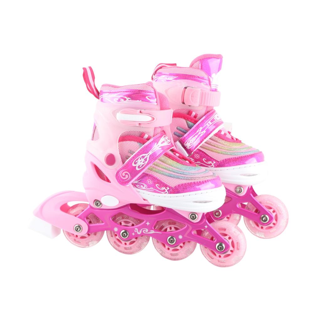 Dziecięce Regulowane Rolki In-line W pełni Miękkie Rolki Buty do Jazdy In-line dla Dzieci S