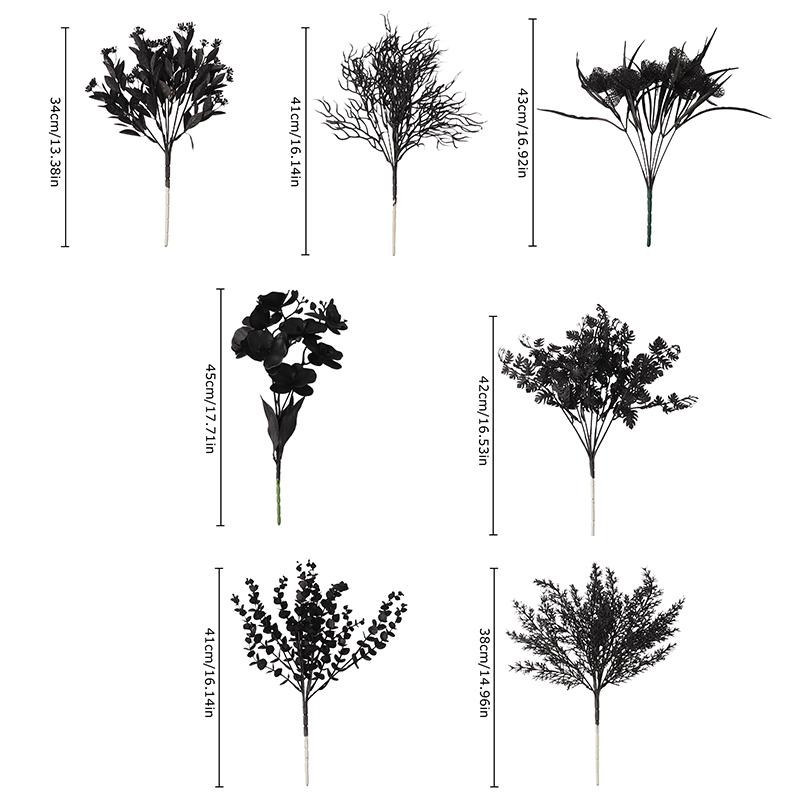 Halloween Artificial Tree Branches Gothic Black Series Ornament Plastics Party Decoration 8 Styles