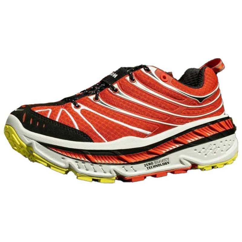 

HOKA ONE ONE Stinson Evo OG Anti-Slip Wear-Resistant Low-Top Running Shoes Unisex Red White Black Sneakers 1155350-HBN 43