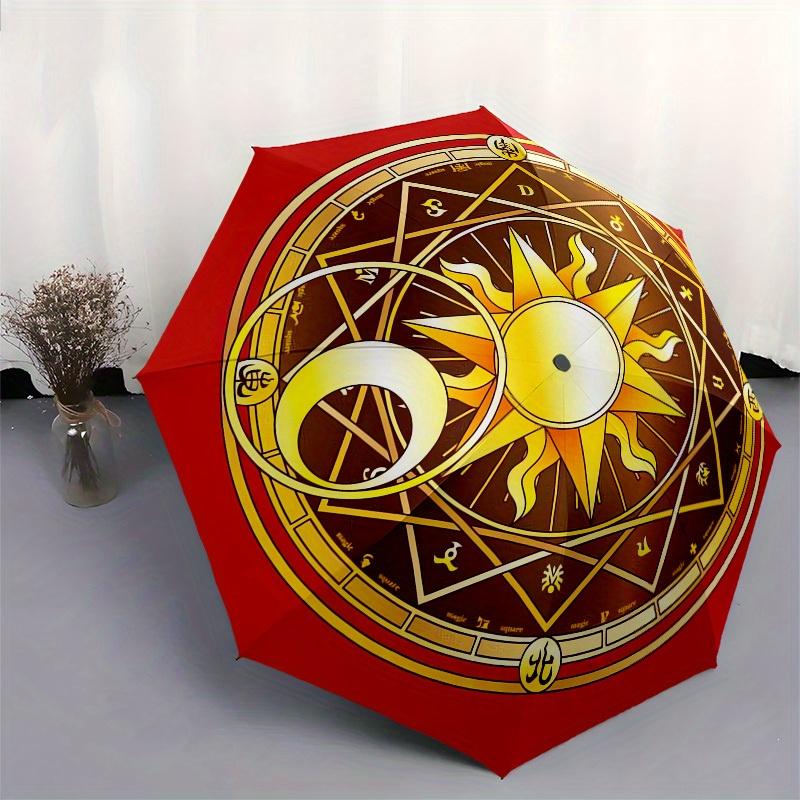 1pc Sacred Geometry Symbol Umbrella with Plastic Handle,Suitable for All Seasons Home Travel Outdoor UmbrellaM1064
