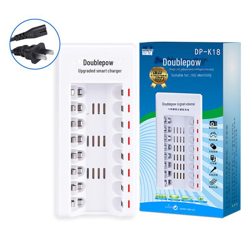 Dual Slot AA/AAA Universal Charger for No. 5 No. 7 Rechargeable 1.2V NiMH Batteries - 8 Slots