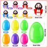24 Pcs Easter Eggs Filled with Jesus Figurine Plastic Easter Colorful Eggs Religious Jesus Easter Basket Stuffers Party Favors