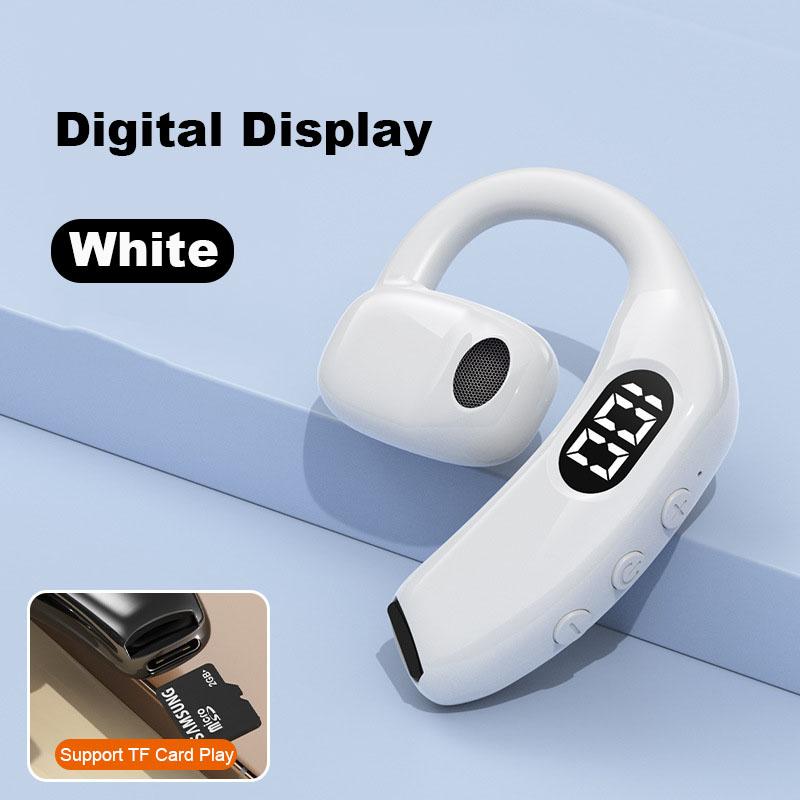 

Business Bluetooth Headphone Supper TF Card Play Large Capacity Noise Cancel HD Microphone Ear-Hook Headset