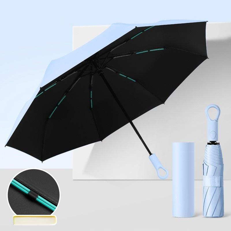 Creative Fully Automatic Ring Buckle Umbrella Portable Parasol Thickened Vinyl Sun Protection Sun Protection Sun And Rain Dual-P