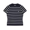 Fila Heritage Fashion Classic Retro Striped Casual Slim Fit Short Sleeve Knit Top Women Tops Cigarette-Blue F11W628413FDB