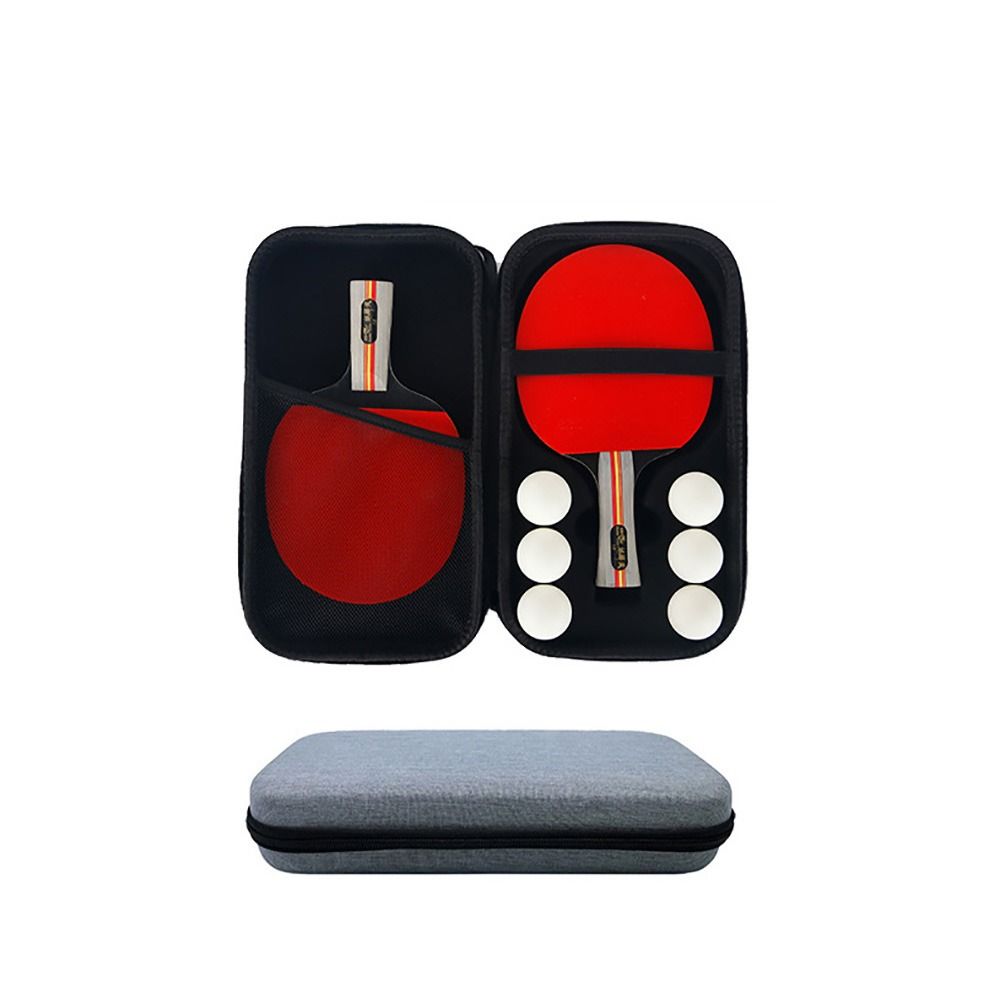 Étui rigide pour raquette de tennis de table Noir Gris Sac de sport Étui pour raquette de ping-pong Raquette de ping-pong