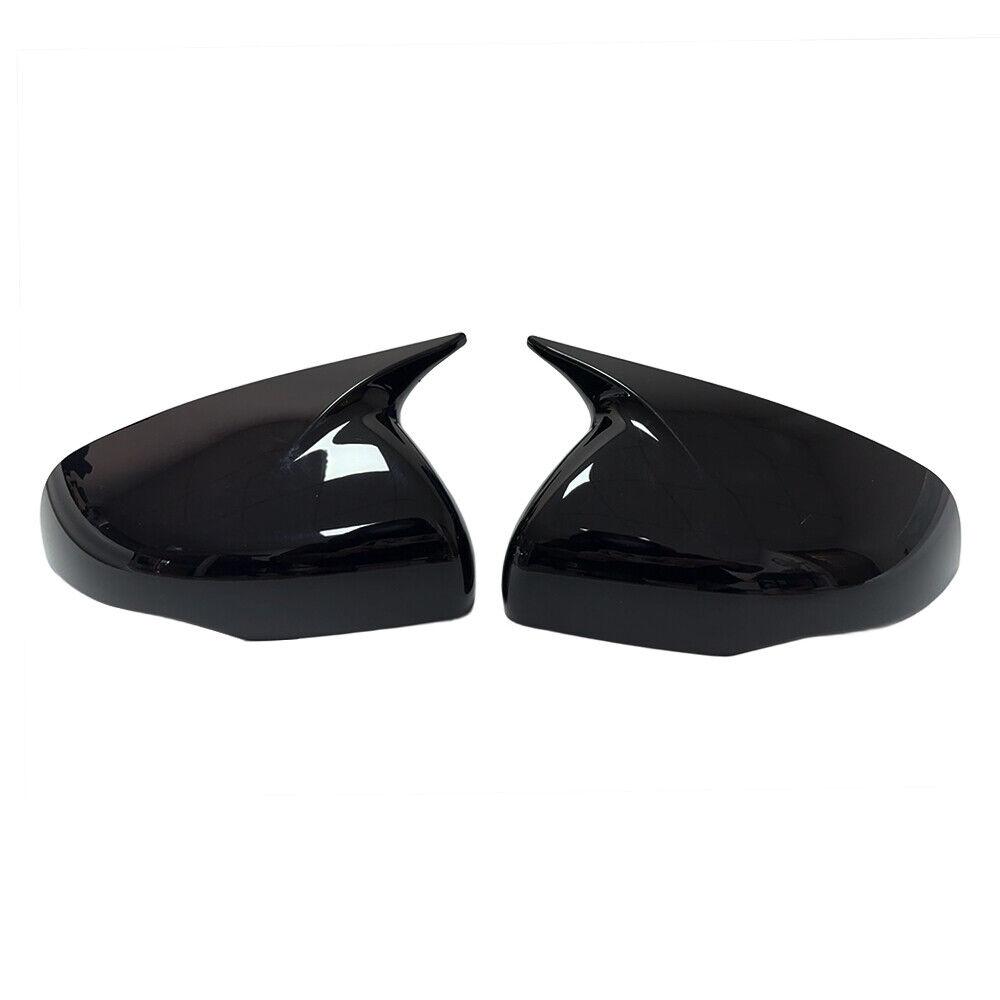 For Kia Carnival ABS Carbon/ Black Car Rearview Side Mirror Cover Wing Cap Exterior Door Housing Trim Adhesive Sticker