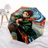 1PC Demon Slayer Automatic Folding Umbrella, Automatic Folding Umbrella with 8 Ribs, Convenient for Outdoor Use  041
