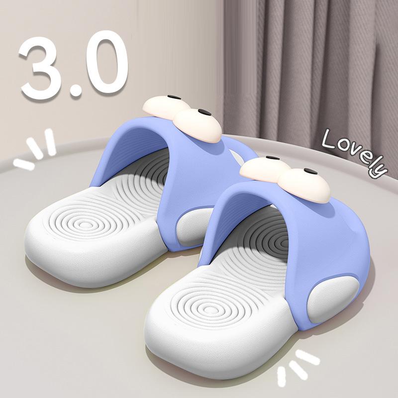 Fashion Smile Children's Slippers Boys And Girls Can Wear Comfortable Walking Slippers New Big Eyes Pattern Eva Soft Thick Sole Slippers