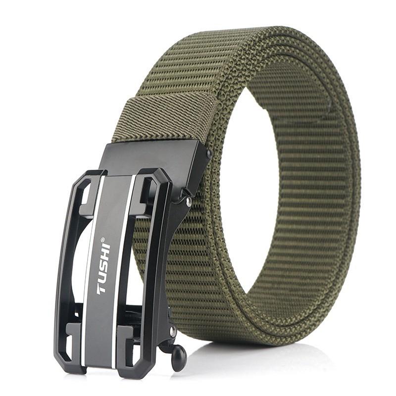 2019 Automatic Buckle Nylon Belt Casual All-matching Jeans Inner 3.5cm Men's
