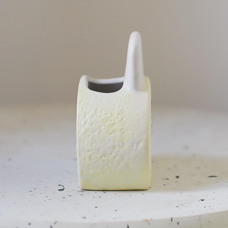 Cute Cartoon Creative Ceramic Oblique Insert Pen Holder Desktop Storage Organizer