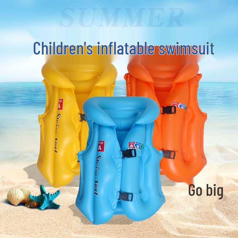 Kids' Inflatable Swim Vest: Beginner Buoyancy Aid for Young Swimmers