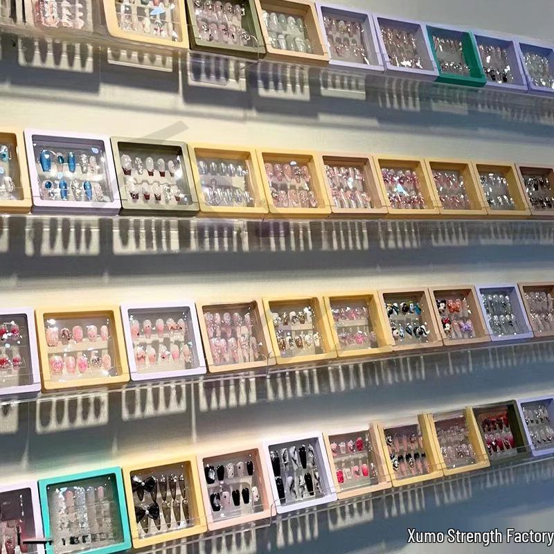 Drill-Free Wall-Mounted Acrylic Shelf for Children's Books and Cosmetics