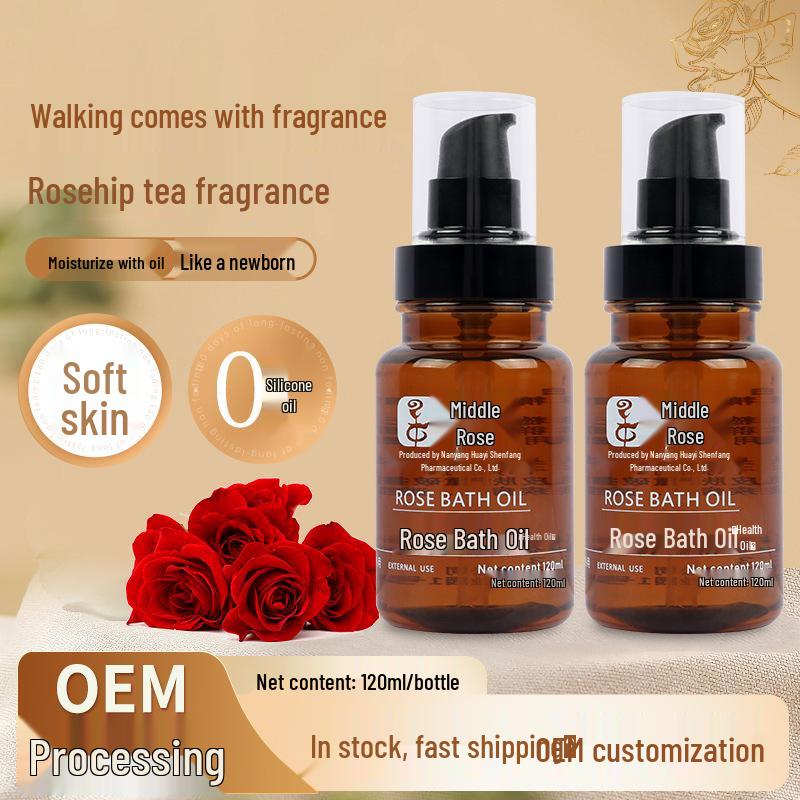 Nourishing Rose Body Bath Oil with Long-Lasting Fragrance
