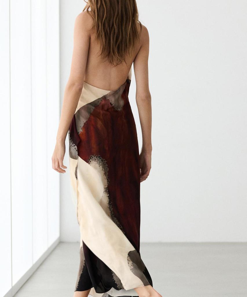Masimodutti Fluid Halterneck Long Dress