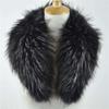 Natural Raccoon Fur Collar Scarf Genuine Fur Scarves Shawl Neck Warmer Fur Square Collar Women Long Scarf Winter Fox Fur Collar