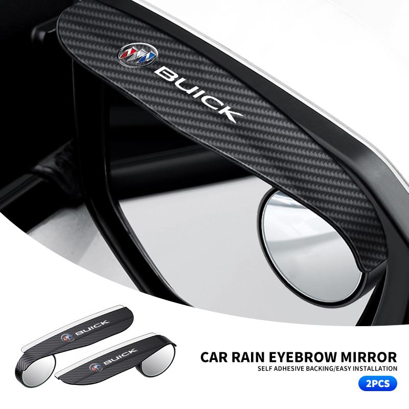 2PCS Car Rearview Mirror Rain Eyebrow Visor Small Round Mirror For Buick LaCrosse Encore enclave royaum Park Avenue Envista GL8