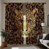 Creative Leopard Print Curtains, Pole Bag Bedroom and Living Room, Home Decoration, Room Decoration