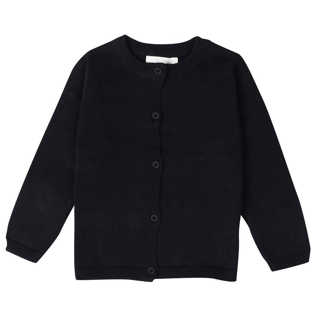 Boy And Girls Cardigan Plush Sweater Long Sleeve Button Down Outwear For Kids