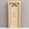1 Set Furniture Accessories 1/12 Wooden Unpainted 6-Panel Door Dolls House Miniature Fairy Garden Decoration