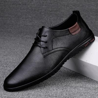 Pantofi din piele de afaceri de înaltă calitate, cu vârf ascuțit, cu toc scăzut, pantofi de nuntă formali, din piele naturală, pantofi oxford cu talpă moale, la modă