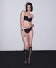VINAJ N Chain Low V Half Cup Bikini Bra (Black)