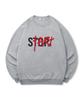 TOPBOY [Non-Fleece Or Fleece-Lined] Start Printed Sweatshirt (Type A)