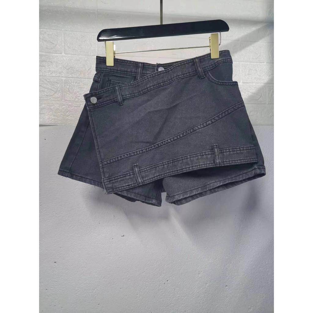 2024 Design Irregular Denim Skort S-5XL Plus Size Dámské Oblečení Letní Vysoký pas Džínovina Plus Size Džínovina