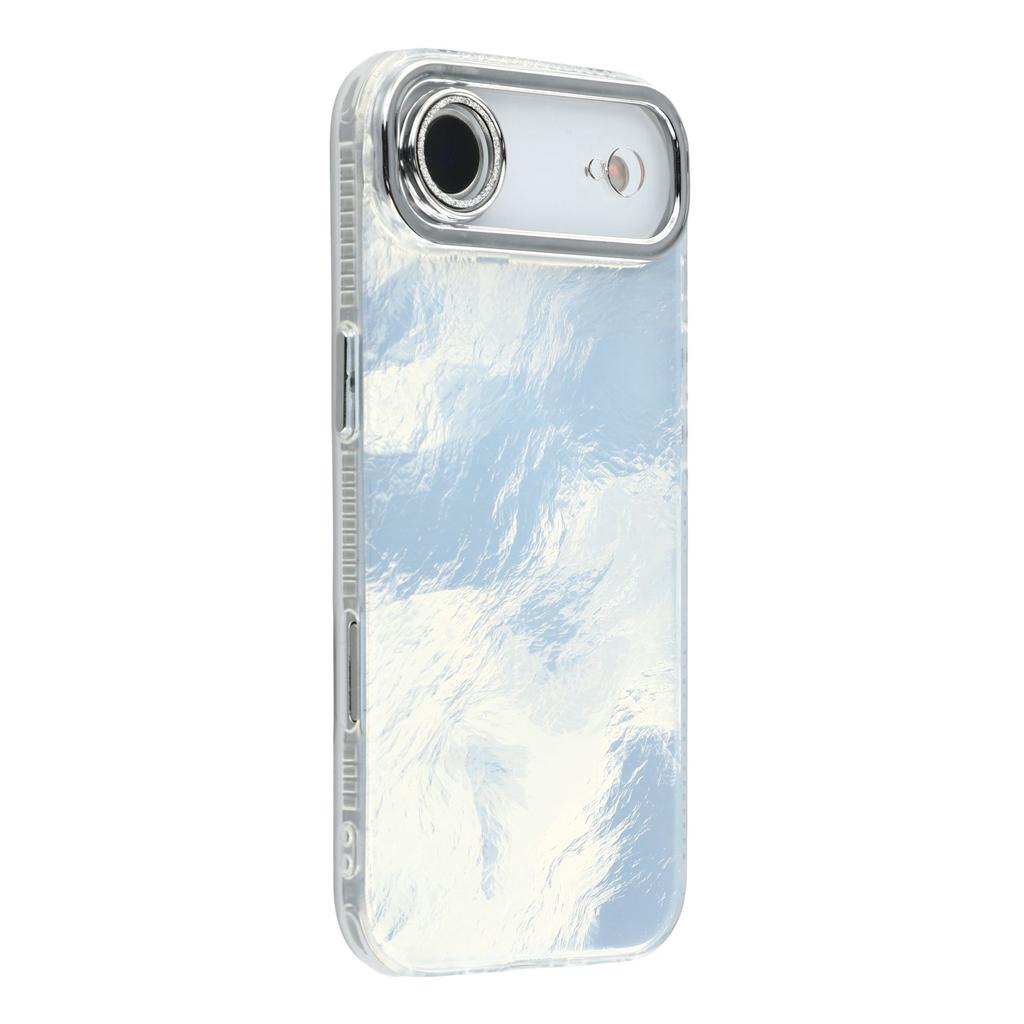 For iPhone 17 Air Case IMD Design Shockproof Hybrid Phone Cover with Glass Lens Film