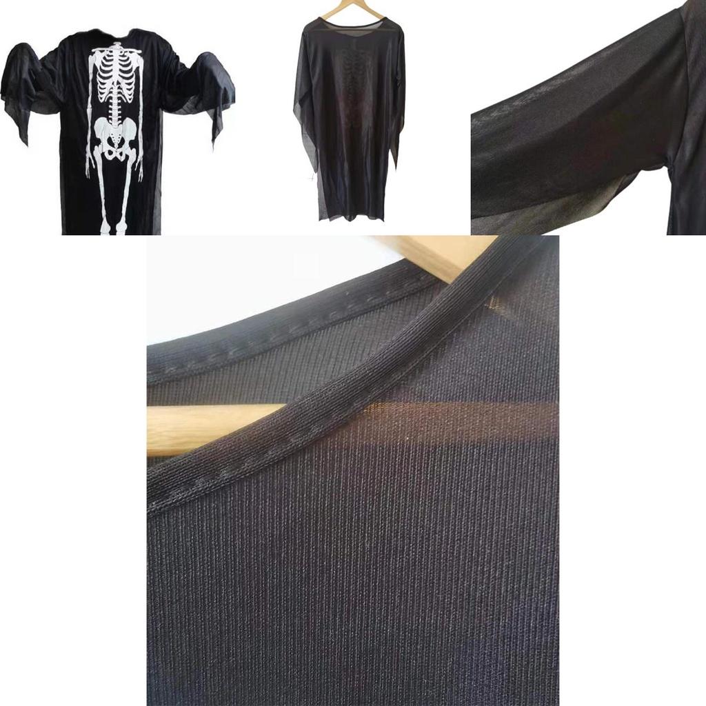 Silky And Textured Halloween Skeleton Ghost Cosplay Costume Set